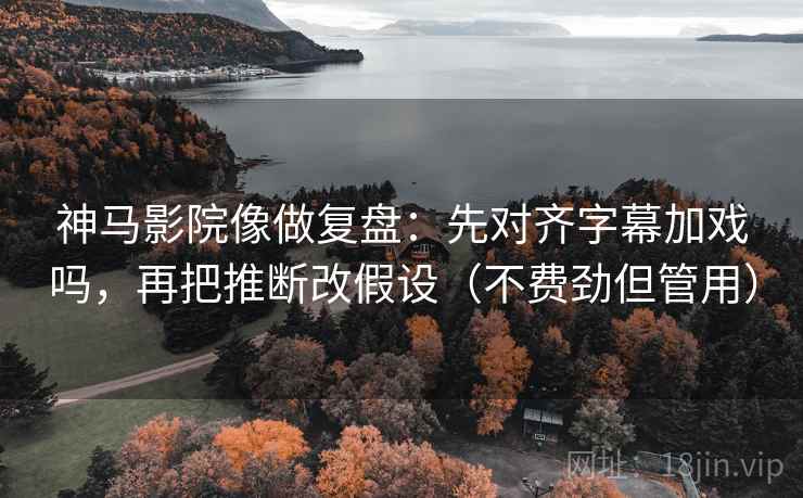 神马影院像做复盘：先对齐字幕加戏吗，再把推断改假设（不费劲但管用）